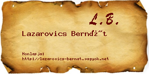 Lazarovics Bernát névjegykártya